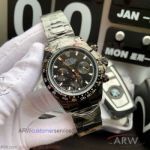 Perfect Replica Rolex Oyster Bracelet Daytona Black Bezel Black Dial 41mm Watch